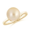 thumbnail image 1 of ANGARA Golden South Sea Cultured Pearl Ring with Spiral Metal Loop in 14K Yellow Gold for Women | June Birthstone, Birthday, Anniversary, Jewelry Gift for Women | Pearl Ring, 1 of 5