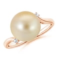 thumbnail image 1 of ANGARA Golden South Sea Cultured Pearl and Diamond Bypass Ring in 14K Rose Gold for Women | June Birthstone, Birthday, Anniversary, Jewelry Gift for Women | Natural Pearl Ring, 1 of 7