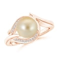 thumbnail image 1 of ANGARA Golden South Sea Cultured Pearl and Diamond Loop Ring in 14K Rose Gold for Women | June Birthstone, Birthday, Anniversary, Jewelry Gift for Women | Pearl Ring, 1 of 8