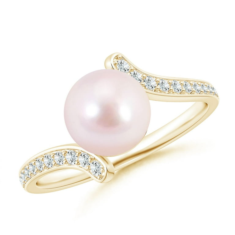 14k Gold Akoya Cultured Pearl Bypass Ring 14k Gold Akoya Cultured Pearl Bypass Ring