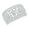 thumbnail image 1 of ANGARA Lab Grown Diamond Broad Filigree Anniversary Ring for Women in 14K White Gold (Size-2.6mm| Color-F-G| Clarity-VS) | Anniversary, Jewelry Gift for Women | Lab-Grown Diamond Ring, 1 of 4
