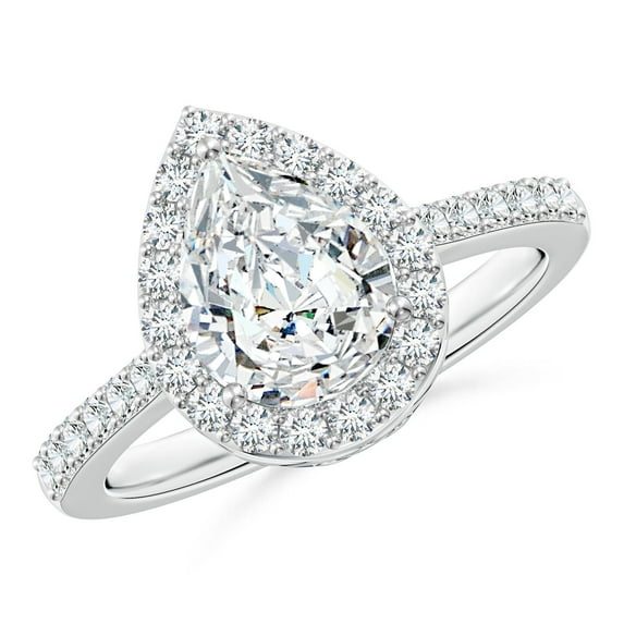 Angara Lab Grown Diamond Engagement Ring for Women in 14K White Gold - April Birthstone Jewelry | 1.7ct Lab Created Diamond Ring (Ring Size - 9.5)