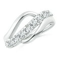 thumbnail image 1 of ANGARA Lab Grown Diamond Swirl Bypass Ring for Women in 925 Sterling Silver (Size-3mm| Color-F-G| Clarity-VS) | April Birthstone, Anniversary, Jewelry Gift for Women | Lab-Grown Diamond Ring, 1 of 8