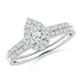 thumbnail image 1 of ANGARA Lab Grown Pear-Shaped Diamond Halo Bridal Set for Women in 14K White Gold (Size-6x4mm| Color-F-G| Clarity-VS) | April Birthstone, Anniversary, Jewelry Gift for Women | Lab-Grown Diamond Ring, 1 of 4