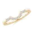 thumbnail image 1 of ANGARA Lab Grown Diamond Curved Wedding Ring for Women in 14K Yellow Gold (Size-1.35mm| Color-F-G| Clarity-VS) | April Birthstone, Anniversary, Jewelry Gift for Women | Lab-Grown Diamond Ring, 1 of 6