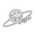 thumbnail image 1 of ANGARA Lab Grown Diamond Bolo Ring with Halo for Women in 14K White Gold (Size-5mm | Color-F-G | Clarity-VS) | April Birthstone, Birthday, Anniversary, Jewelry Gift for Women | Lab-Grown Diamond Ring, 1 of 6