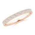 thumbnail image 1 of ANGARA Lab Grown Aeon Diamond Wedding Ring with Milgrain for Women in 14K Rose Gold (Size-1.2mm| Color-F-G| Clarity-VS) | April Birthstone, Anniversary Jewelry Gift for Women | Lab-Grown Diamond Ring, 1 of 4