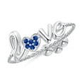 thumbnail image 1 of Angara Natural 0.04 Ct. Blue Sapphire Heart Ring in 14K White Gold for Women (Ring Size: 3.5), 1 of 9