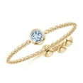 thumbnail image 1 of Angara Natural 0.1 Ct. Aquamarine Stackable Ring in 14K Yellow Gold for Women (Ring Size: 3), 1 of 9