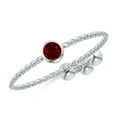 thumbnail image 1 of Angara Natural 0.15 Ct. Ruby Stackable Ring in 14K White Gold for Women (Ring Size: 3.5), 1 of 9