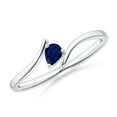 thumbnail image 1 of ANGARA Natural Bypass Pear-Shaped Blue Sapphire Ring in 925 Sterling Silver for Women (Size-4x3mm) | September Birthstone, Birthday, Anniversary, Jewelry Gift for Women | Natural Blue Sapphire Ring, 1 of 9
