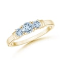 thumbnail image 1 of Angara Natural 0.2 Ct. Aquamarine Classic Ring in 14K Yellow Gold for Women (Ring Size: 3.5), 1 of 9