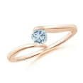 thumbnail image 1 of Angara Natural 0.2 Ct. Aquamarine Solitaire Ring in 14K Rose Gold for Women (Ring Size: 6), 1 of 11