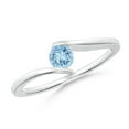 thumbnail image 1 of Angara Natural 0.2 Ct. Aquamarine Solitaire Ring in 14K White Gold for Women (Ring Size: 9.5), 1 of 11