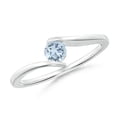 thumbnail image 1 of Angara Natural 0.2 Ct. Aquamarine Solitaire Ring in 14K White Gold for Women (Ring Size: 9), 1 of 11