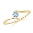 thumbnail image 1 of Angara Natural 0.2 Ct. Aquamarine Solitaire Ring in 14K Yellow Gold for Women (Ring Size: 4), 1 of 9