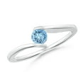 thumbnail image 1 of Angara Natural 0.2 Ct. Aquamarine Solitaire Ring in Sterling Silver for Women (Ring Size: 4), 1 of 11
