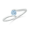 thumbnail image 1 of Angara Natural 0.2 Ct. Aquamarine Solitaire Ring in Sterling Silver for Women (Ring Size: 7), 1 of 11