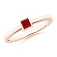 thumbnail image 1 of ANGARA Natural Bezel-Set Solitaire Square Ruby Stackable Engagement Ring in 14K Rose Gold for Women (Size-3mm) | July Birthstone, Birthday, Anniversary, Jewelry Gift for Women | Natural Ruby Ring, 1 of 9
