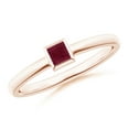 thumbnail image 1 of ANGARA Natural Bezel-Set Solitaire Square Ruby Stackable Engagement Ring in 14K Rose Gold for Women (Size-3mm) | July Birthstone, Birthday, Anniversary, Jewelry Gift for Women | Natural Ruby Ring, 1 of 9