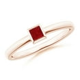 thumbnail image 1 of ANGARA Natural Bezel-Set Solitaire Square Ruby Stackable Engagement Ring in 14K Rose Gold for Women (Size-3mm) | July Birthstone, Birthday, Anniversary, Jewelry Gift for Women | Natural Ruby Ring, 1 of 10