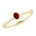 thumbnail image 1 of ANGARA Natural Classic Solitaire Oval Ruby Promise Ring in 14K Yellow Gold for Women (Size-4x3mm) | July Birthstone, Birthday, Anniversary, Jewelry Gift for Women | Natural Ruby Ring, 1 of 12