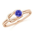 thumbnail image 1 of Angara Natural 0.25 Ct. Tanzanite Solitaire Ring in 14K Rose Gold for Women (Ring Size: 3), 1 of 9