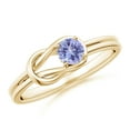 thumbnail image 1 of Angara Natural 0.25 Ct. Tanzanite Solitaire Ring in 14K Yellow Gold for Women (Ring Size: 7), 1 of 9