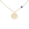 thumbnail image 1 of ANGARA Natural Tanzanite Sagittarius Constellation Medallion Pendant in 14K Yellow Gold for Women (Size-4mm) | December Birthstone, Anniversary, Jewelry Gift for Women | Natural Tanzanite Necklace, 1 of 8