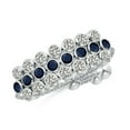 thumbnail image 1 of ANGARA Natural Three Row Bezel-Set Sapphire and Diamond Tennis Bolo Ring in 14K White Gold for Women (Size-1.8mm) | September Birthstone, Anniversary, Jewelry Gift for Women | Natural Sapphire Ring, 1 of 8