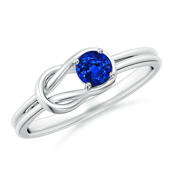 Angara Natural 0.33 Ct. Blue Sapphire Solitaire Ring in 14K White Gold for Women (Ring Size: 3)