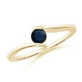 thumbnail image 1 of Angara Natural 0.33 Ct. Blue Sapphire Solitaire Ring in 14K Yellow Gold for Women (Ring Size: 12), 1 of 10