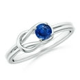thumbnail image 1 of Angara Natural 0.33 Ct. Blue Sapphire Solitaire Ring in Sterling Silver for Women (Ring Size: 10.5), 1 of 12