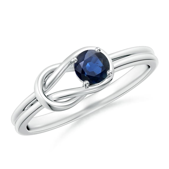 Angara Natural 0.33 Ct. Blue Sapphire Solitaire Ring in Sterling Silver for Women (Ring Size: 5.5)