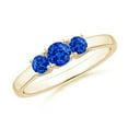 thumbnail image 1 of Angara Natural 0.33 Ct. Blue Sapphire with Blue Sapphire Classic Ring in 14K Yellow Gold for Women (Ring Size: 12), 1 of 9