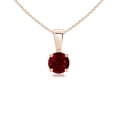 thumbnail image 1 of ANGARA Natural Classic Round Ruby Solitaire Pendant in 14K Rose Gold for Women (Size-4mm) | July Birthstone, Birthday, Anniversary, Jewelry Gift for Women | Natural Ruby Necklace, 1 of 9