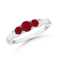 thumbnail image 1 of Angara Natural 0.34 Ct. Ruby with Ruby Classic Ring in Sterling Silver for Women (Ring Size: 10.5), 1 of 9