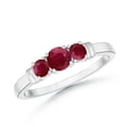 thumbnail image 1 of Angara Natural 0.34 Ct. Ruby with Ruby Classic Ring in Sterling Silver for Women (Ring Size: 3.5), 1 of 9