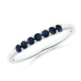 thumbnail image 1 of ANGARA Natural Half Eternity Seven Stone Sapphire Wedding Ring in 14K White Gold for Women (Size-2mm) | September Birthstone, Anniversary, Jewelry Gift for Women | Natural Blue Sapphire Ring, 1 of 9