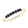 thumbnail image 1 of Angara Natural 0.35 Ct. Blue Sapphire Non Eternity Wedding Band in 14K Yellow Gold for Women (Ring Size: 11.5), 1 of 9