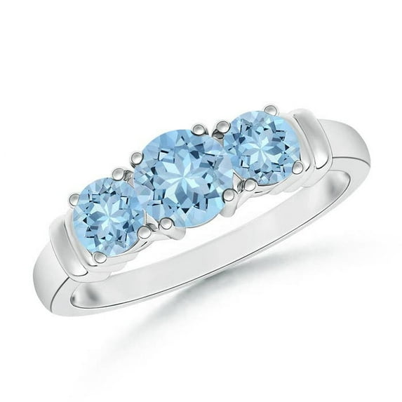 Angara Natural 0.4 Ct. Aquamarine Classic Ring in Sterling Silver for Women (Ring Size: 9.5)