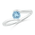 thumbnail image 1 of Angara Natural 0.4 Ct. Aquamarine Solitaire Ring in 14K White Gold for Women (Ring Size: 10.5), 1 of 9