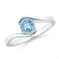 thumbnail image 1 of Angara Natural 0.4 Ct. Aquamarine Solitaire Ring in 14K White Gold for Women (Ring Size: 3), 1 of 10
