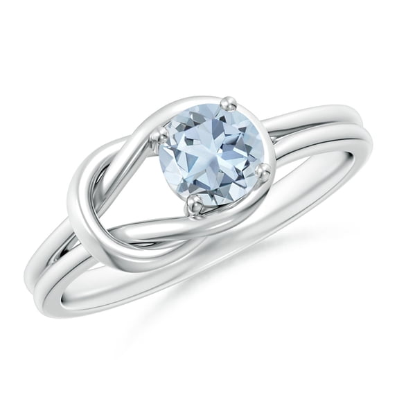 Angara Natural 0.4 Ct. Aquamarine Solitaire Ring in Sterling Silver for Women (Ring Size: 3)