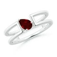 thumbnail image 1 of ANGARA Natural Tilted Pear Ruby Solitaire Parallel Split Shank Ring in 14K White Gold for Women (Size-6x4mm) | July Birthstone, Birthday, Anniversary, Jewelry Gift for Women | Natural Ruby Ring, 1 of 9