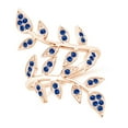 thumbnail image 1 of Angara Natural 0.43 Ct. Blue Sapphire Fashion Ring in 14K Rose Gold for Women (Ring Size: 11.5), 1 of 9