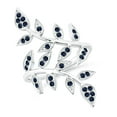 thumbnail image 1 of Angara Natural 0.43 Ct. Blue Sapphire Fashion Ring in 14K White Gold for Women (Ring Size: 3.5), 1 of 9