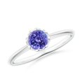 thumbnail image 1 of Angara Natural 0.5 Ct. Tanzanite Solitaire Engagement Ring in 14K White Gold for Women (Ring Size: 3.5), 1 of 9