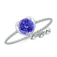 thumbnail image 1 of Angara Natural 0.5 Ct. Tanzanite Solitaire Ring in 14K White Gold for Women (Ring Size: 3), 1 of 9