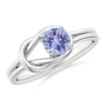 thumbnail image 1 of Angara Natural 0.5 Ct. Tanzanite Solitaire Ring in Sterling Silver for Women (Ring Size: 3), 1 of 9